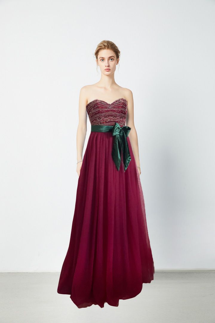 Velvet bow belt dress