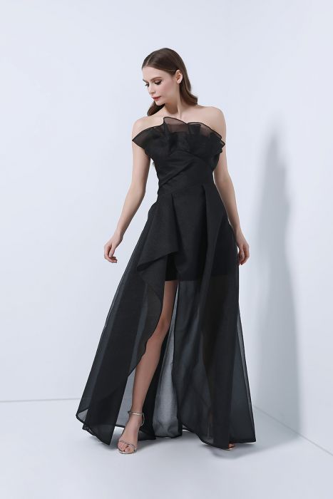 Unique folds bustier dress | Vivid Flair